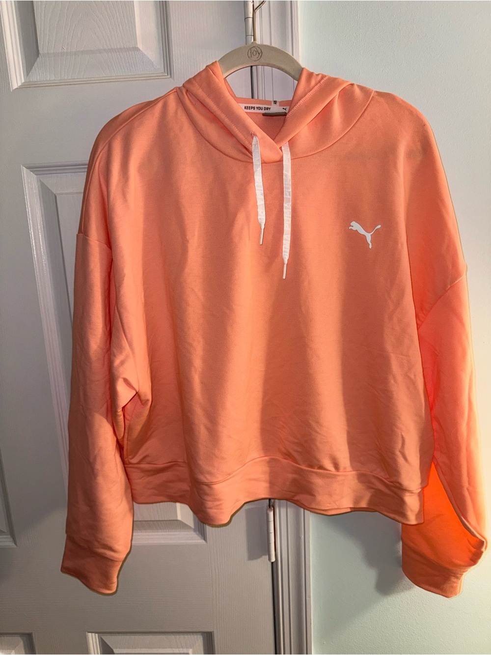 Puma Coral Peach Cropped Hoodie